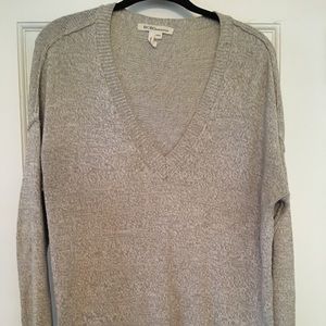 Beige BCBG V-Neck Sweater